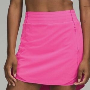 NWT Lululemon Hotty Hot High-Rise Skirt *Long in Sonic Pink